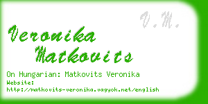 veronika matkovits business card